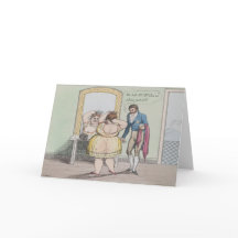 Funny Couple Getting Ready Regency Greeting Card