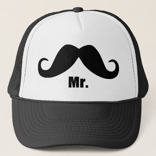 Funny couple matching hat, set x2 Mrs. and Mr. Trucker Hat (Front)