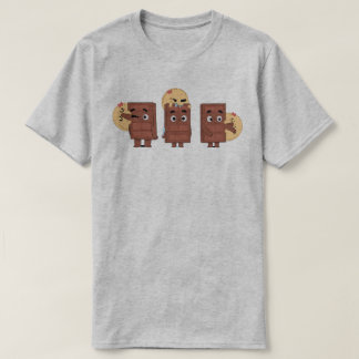 Funny Couple Matching Love Pancake Eating Choco T-Shirt