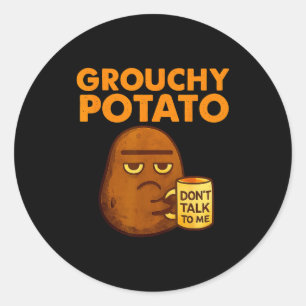 Funny Couple Sweet Tato &amp; Grouchy Tato  Classic Round Sticker