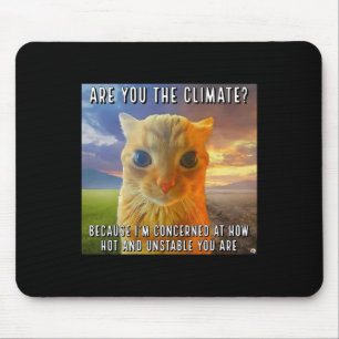 Funny Couple Valentine Orange Cat Meme Are You The Mouse Pad