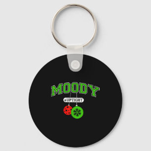 Funny Couples Christmas Merry And Bright Moody And Key Ring