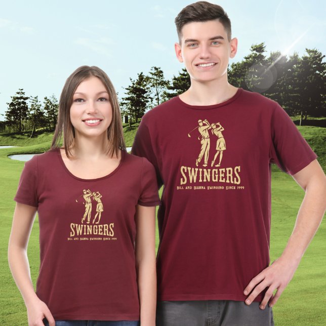 Funny Couple's Custom Golf Gift Matching T-Shirt (Creator Uploaded)