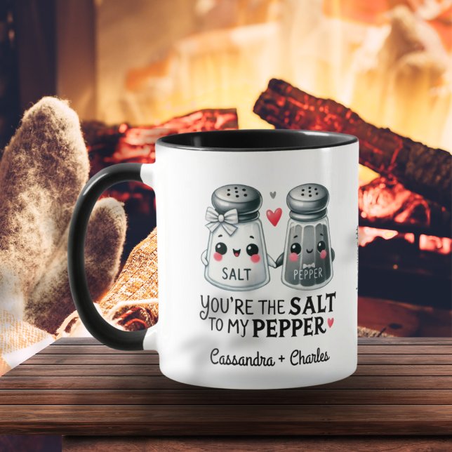 Funny Couples Gift "Salt to My Pepper" Customised Mug (Funny Couples Gift "Salt to My Pepper" Customized Mug)