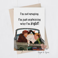 Funny Couples Husband Wife Humour Greeting Card