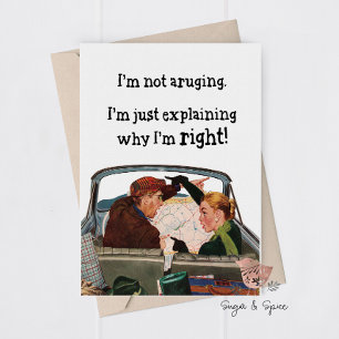 Funny Couples Husband Wife Humour Greeting Card