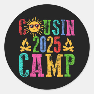 Funny Cousin Camp 2025 Camping Crew Summer Vacatio Classic Round Sticker