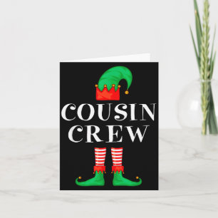 Funny Cousin Crew Elf Christmas Elf Cousin Sweater Card
