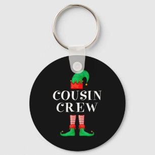 Funny Cousin Crew Elf Christmas Elf Cousin Sweater Key Ring