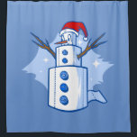 funny covid christmas toilet paper snowman shower curtain<br><div class="desc">"covid christmas toilet paper snowman ", "funny christmas", lockdown, quarantine,  "ugly christmas", "ugly xmas", covid19, coronavirus, "covid 19", pandemic</div>