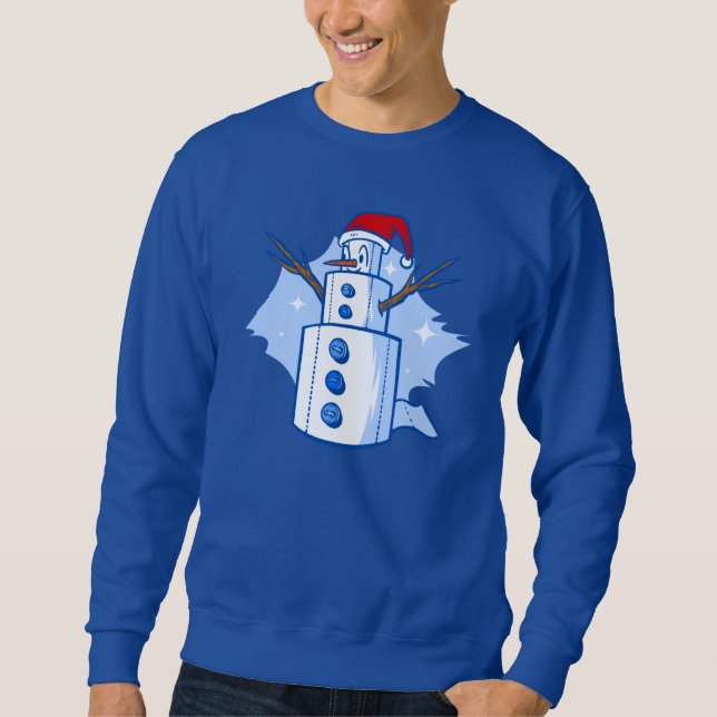 funny covid christmas toilet paper snowman sweatshirt (Front)