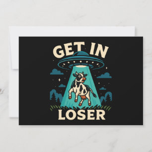 Funny Cow Abduction By UFO  Invitation