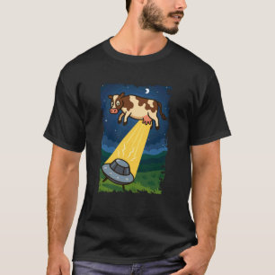 Funny Cow Animal Lover Bruh UFO Alien Boys Girls K T-Shirt
