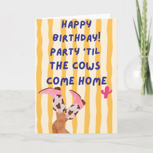 Funny Cow Birthday Card