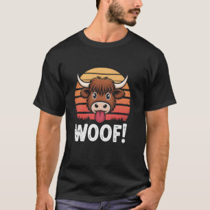Funny Cow Bull Cattle Steer Vintage Sunset For Kid T-Shirt