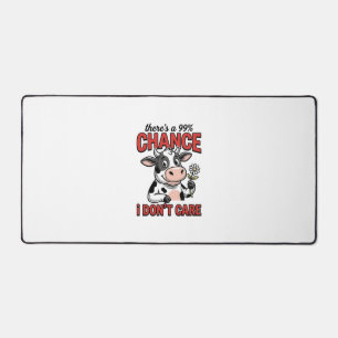 Funny Cow Chance I Don’t Care Vintage Desk Mat