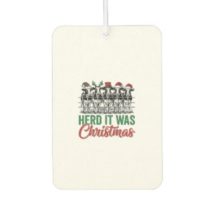 Funny Cow Christmas Vector Design_1 Car Air Freshener