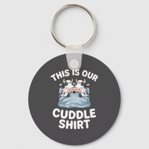 Funny Cow Couple Idea This Is Our Cuddle  Key Ring
