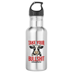 Funny Cow Elsewhere Vintage Shirt Design_ 532 Ml Water Bottle