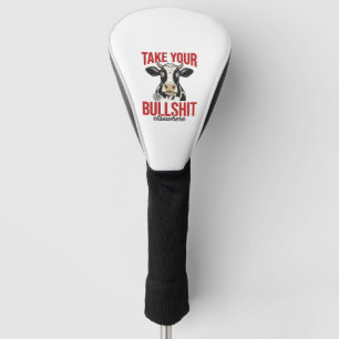 Funny Cow Elsewhere Vintage Shirt Design_ Golf Head Cover