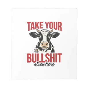Funny Cow Elsewhere Vintage Shirt Design_ Notepad