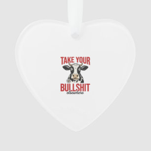 Funny Cow Elsewhere Vintage Shirt Design_ Ornament