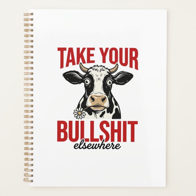 Funny Cow Elsewhere Vintage Shirt Design_ Planner (Front)