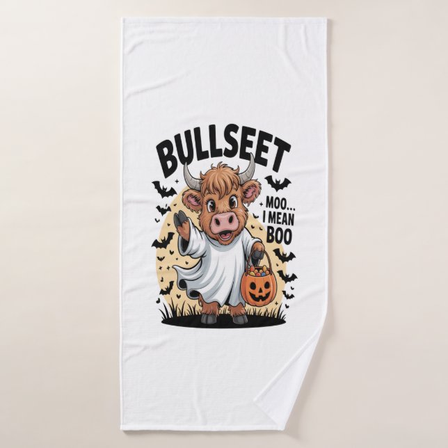 Funny Cow Halloween Bath Towel (Bath Towel)
