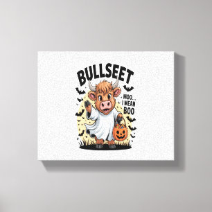 Funny Cow Halloween Canvas Print