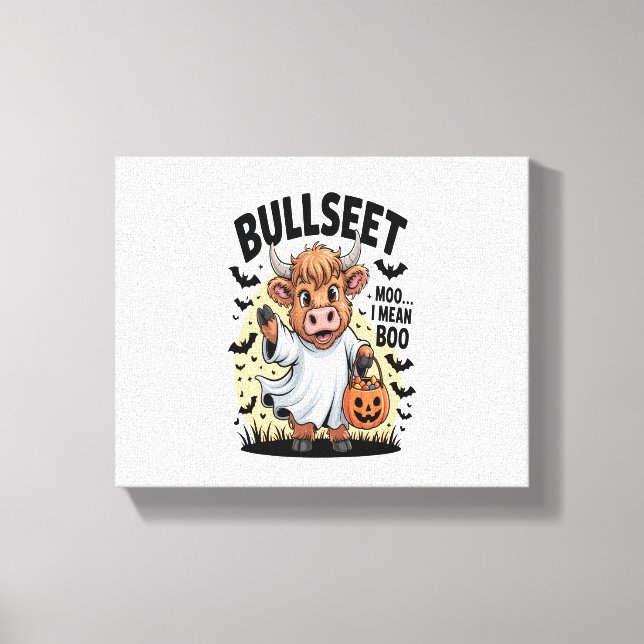 Funny Cow Halloween Canvas Print (Front)