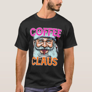 Funny Cow Heifer Coffee Cows Farm Christmas Claus T-Shirt