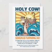 Funny Cow Holy Cow! Big Birthday Party Cartoon