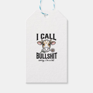 Funny Cow I Call Vintage Shirt Design_1 Gift Tags