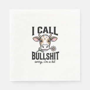 Funny Cow I Call Vintage Shirt Design_1 Napkin