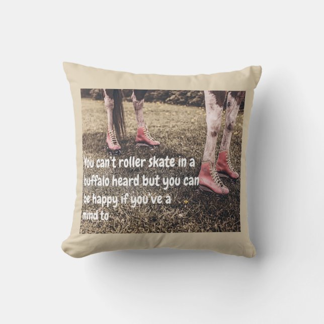 Funny cow memes with cute images with funny Quotes Cushion (Front)