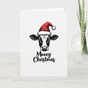 Funny Cow Mooey Christmas Card