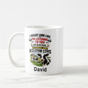Funny Cow Mug – Thinking About Holstein Cows
