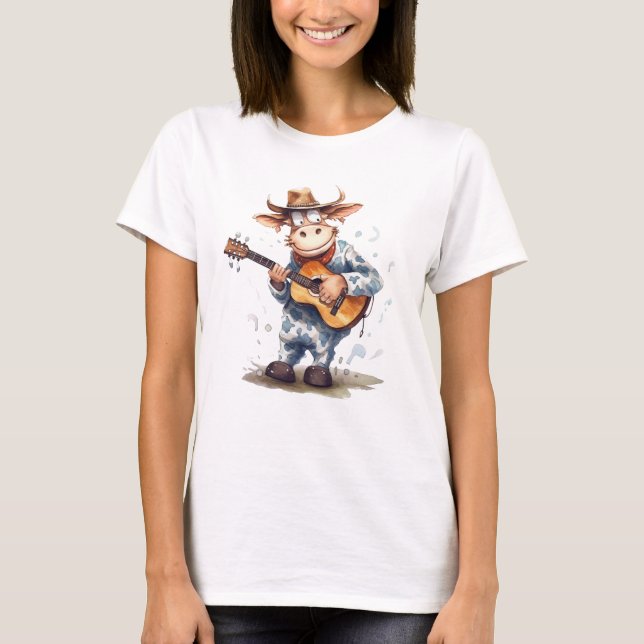 FUNNY COW MUSICIAN T-Shirt (Front)