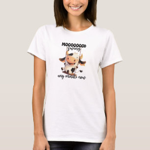 Funny cow on swing T-Shirt