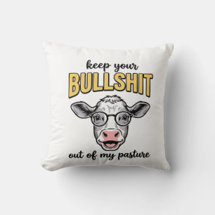 Funny Cow Pasture Vintage Shirt Design_1 Cushion