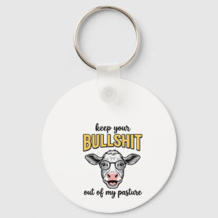 Funny Cow Pasture Vintage Shirt Design_1 Key Ring