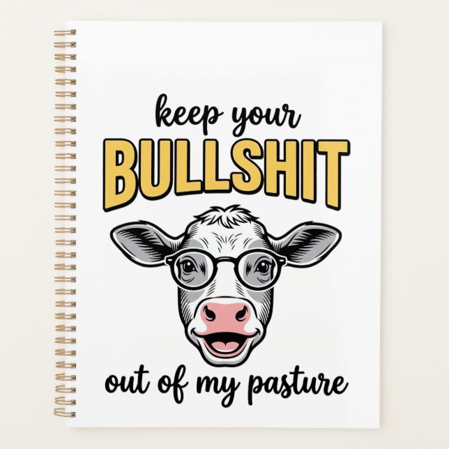 Funny Cow Pasture Vintage Shirt Design_1 Planner (Front)