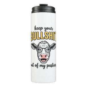 Funny Cow Pasture Vintage Shirt Design_1 Thermal Tumbler