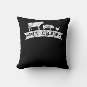 Funny Cow Pig Chicken Lovers Gift Funny BBQ Love Cushion