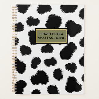 Funny Cow Print Office Essentials-Boss Babe Vibe Planner