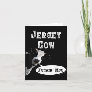 Funny Cow Shirt New Jersey Cow Lover Farm Animal R Card