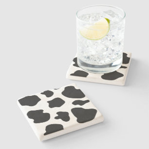 Funny cow spots animal print stone coaster gift