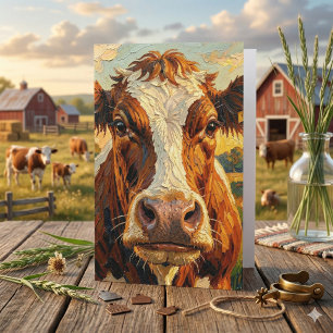 Funny Cow themed Udderly Amazing Birthday Card