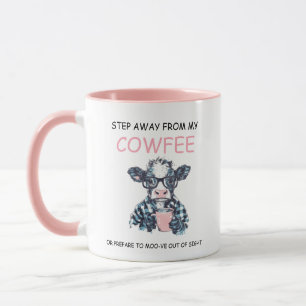 Funny Cow Touch My Coffee, I’ll slap you  Mug