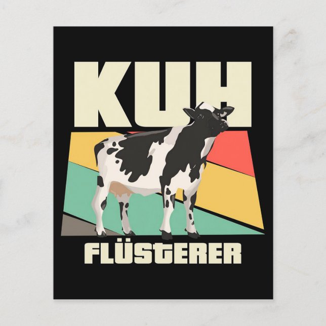 Funny Cow Whisperer Gift| Cow For Valentines  Flyer (Front)
